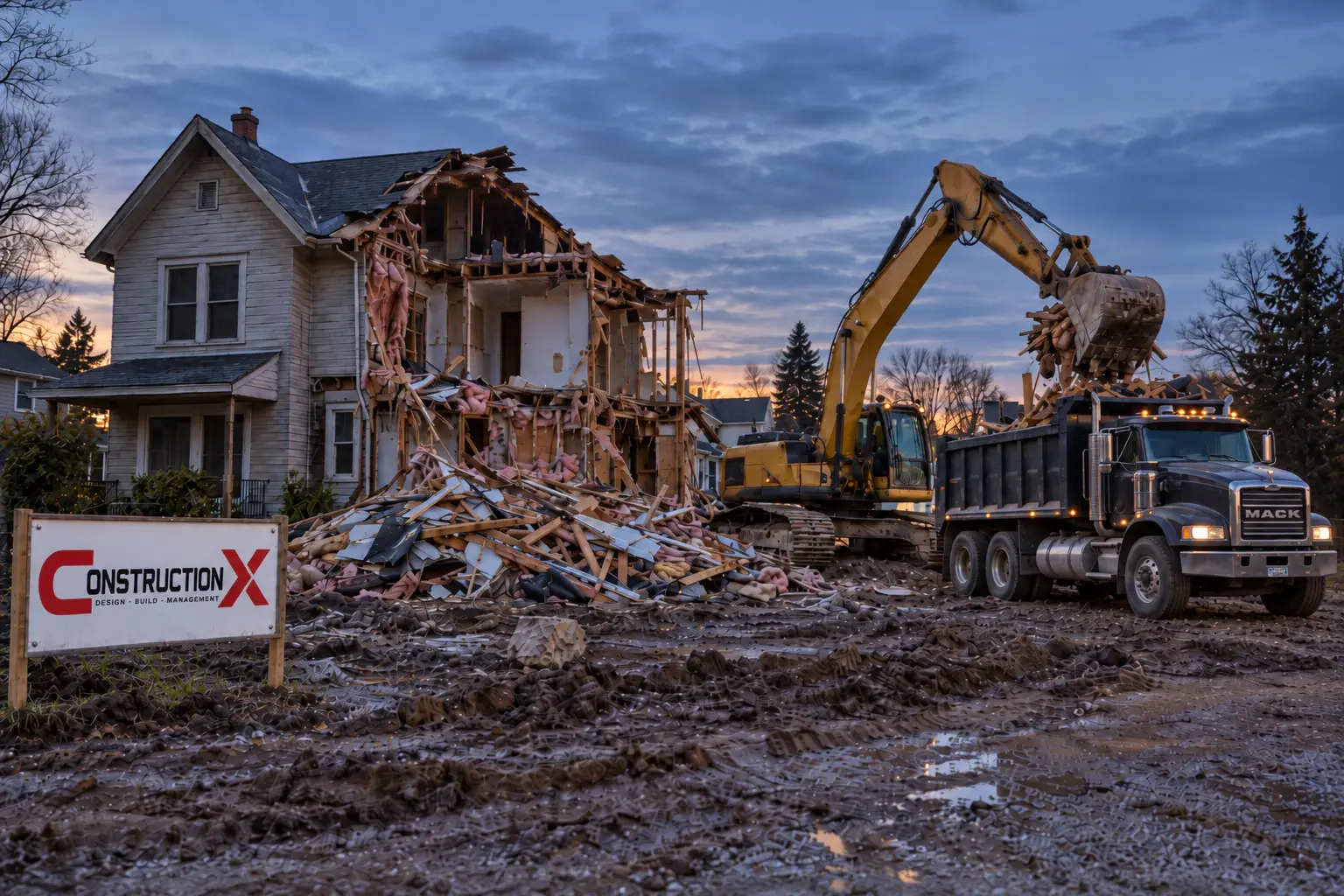 ConstructionX demolition planning placeholder visual.