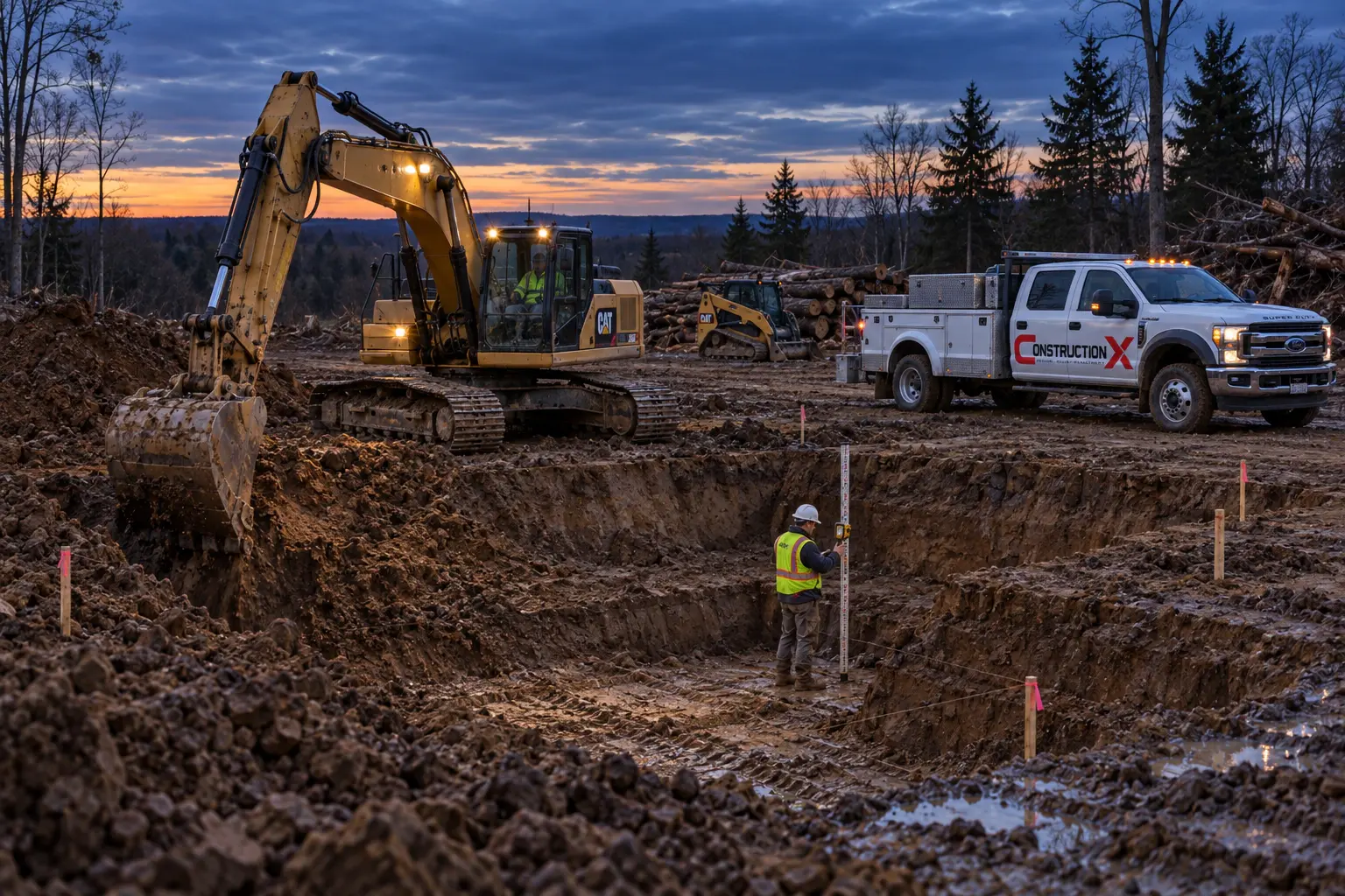ConstructionX excavation and site preparation placeholder visual.