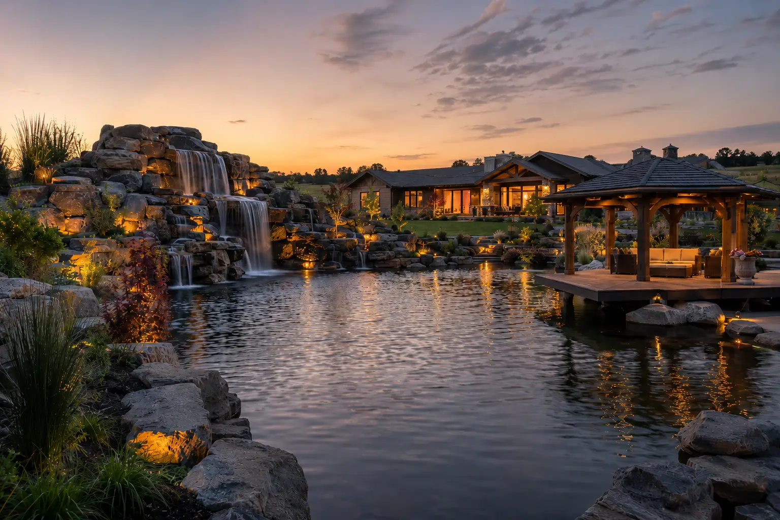 ConstructionX water feature and retaining system visual.