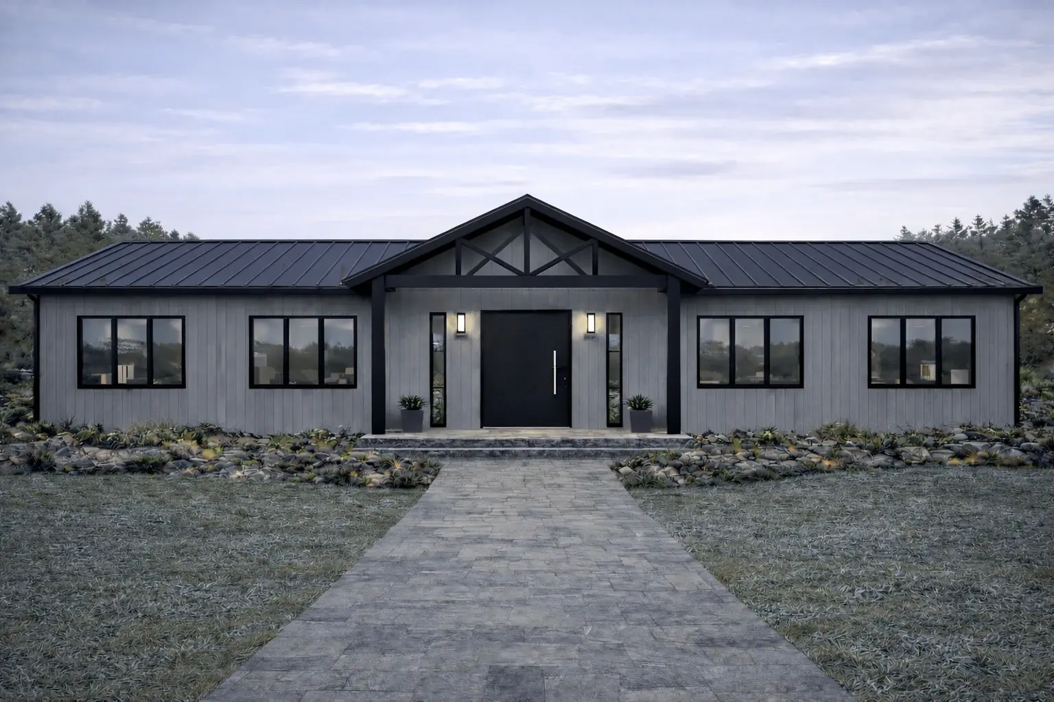 North Haven custom modern home exterior