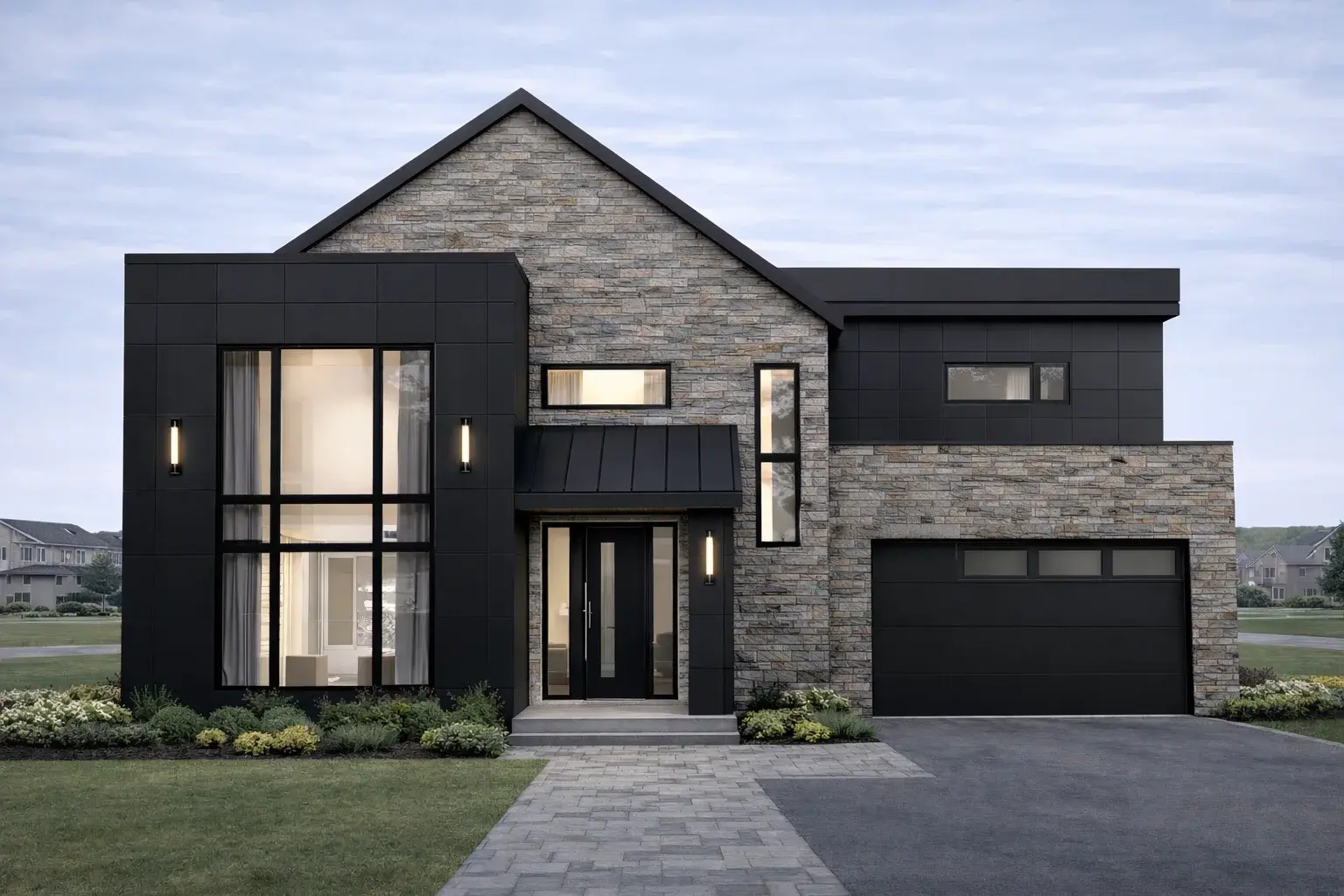 Stone Crest exterior design reference for ConstructionX.