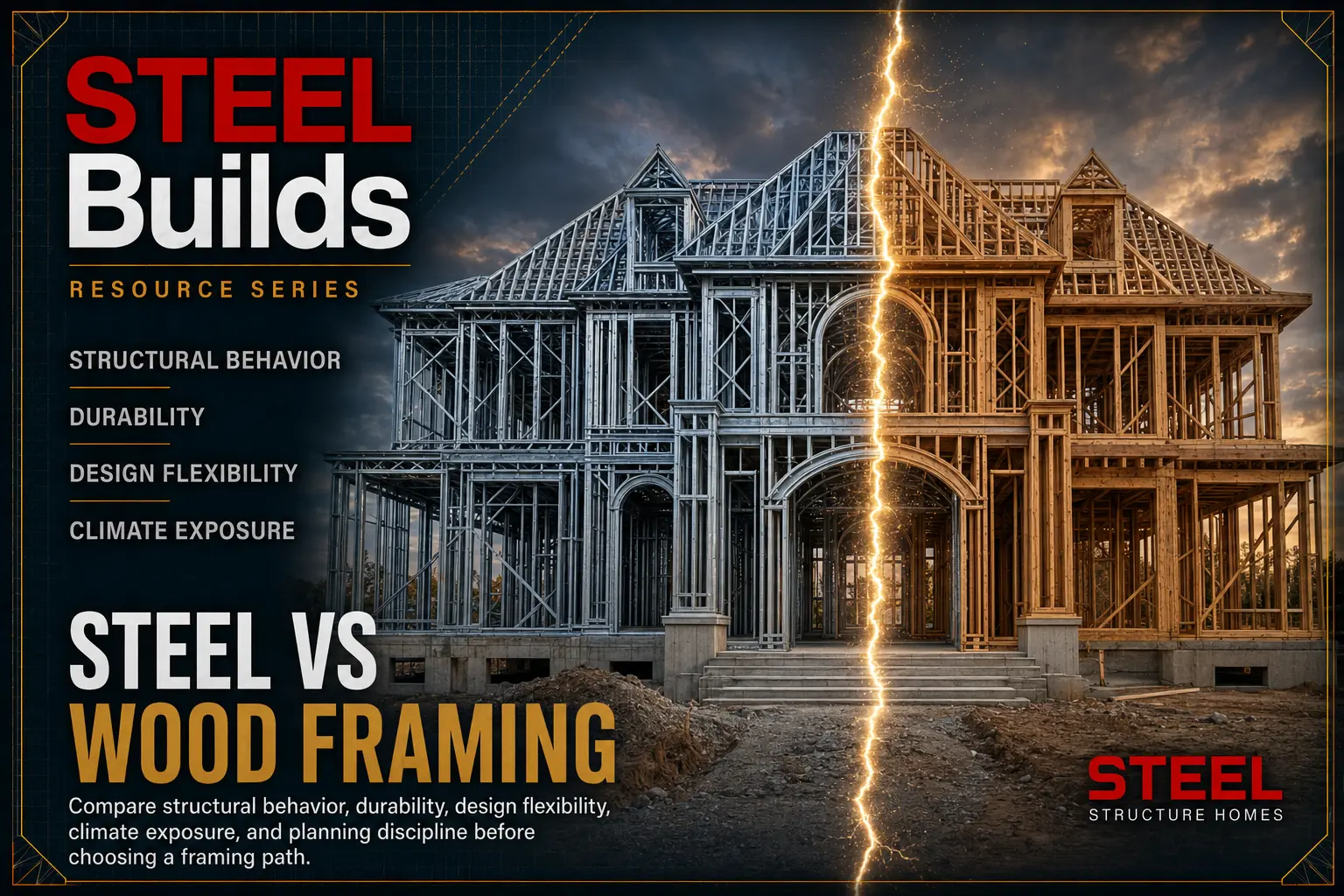 Steel versus wood framing resource hero visual