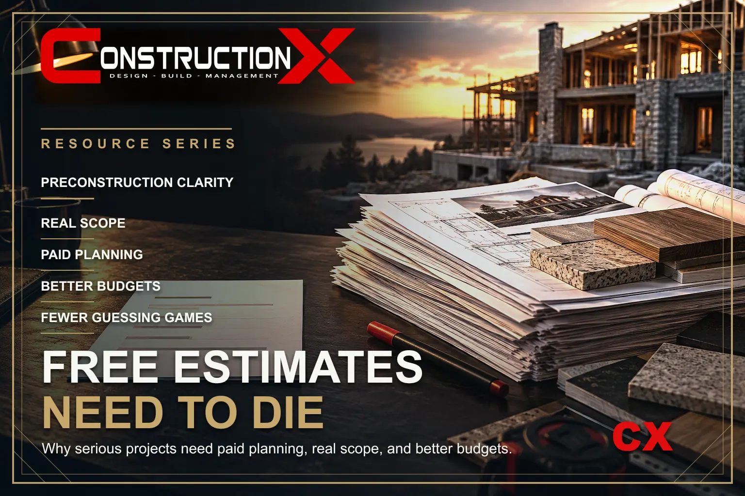 ConstructionX article illustration: Why Reliable Construction Estimates Require Planning.